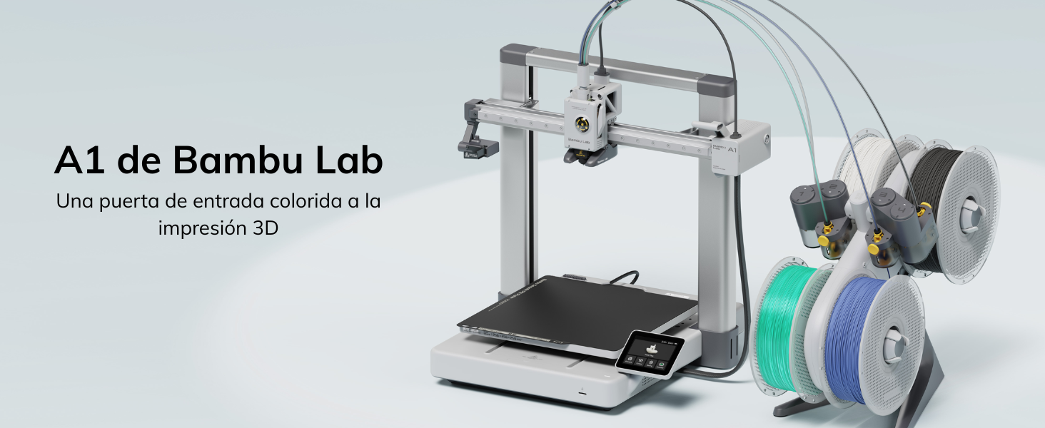 Descubre la Bambu Lab A1, una impresora 3D de alta gama que combina velocidad excepcional, precisión avanzada y automatización inteligente. Con entrega inmediata y respaldada por 1 año de garantía, esta impresora está diseñada para usuarios que exigen rendimiento superior y calidad profesional en cada impresión. Su volumen de construcción de 256 x 256 x 256 mm la posiciona por encima de modelos estándar, ofreciendo mayor capacidad sin comprometer la velocidad ni la precisión.